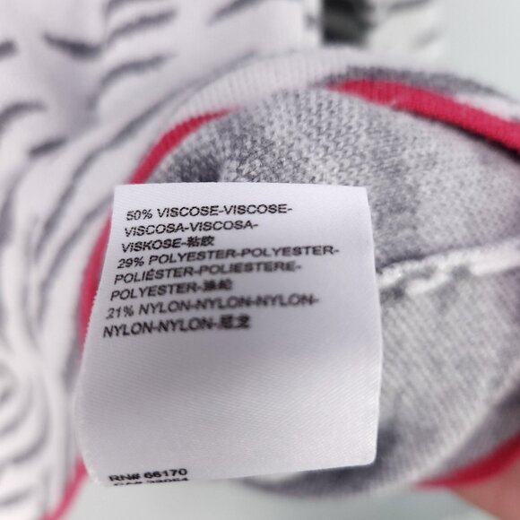 Anthropologie Lizzie Mock Neck Sweater Size Small White & Gray Zebra Pattern - Picture 7 of 8